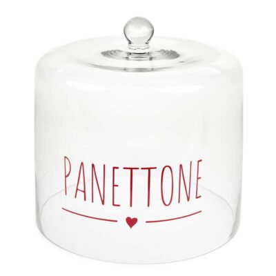 Nuvole di Stoffa Tissu Cloche en verre recouvrant panettone "PANETTONE" Ø 29 cm