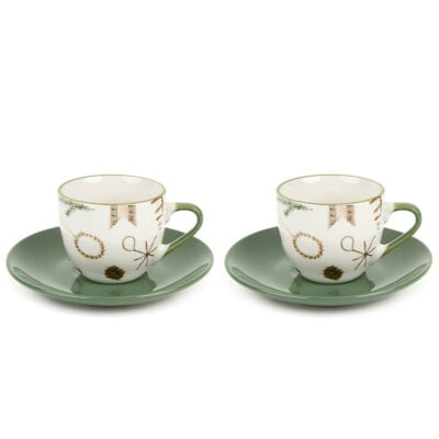 Paire de tasses et soucoupes en porcelaine – 🎠 Collection Ricordi